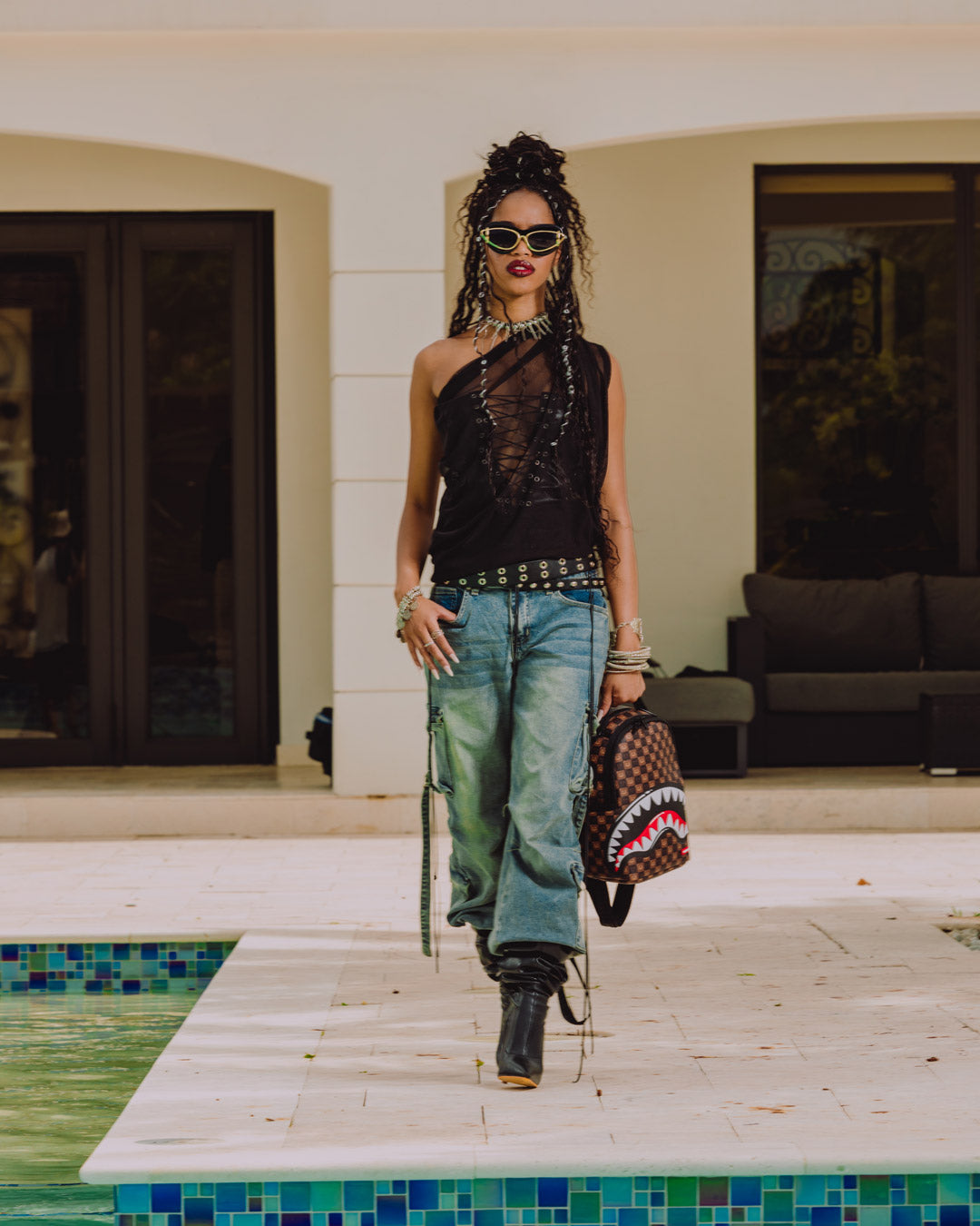 SHARKS IN PARIS GRIN & GRIND MINI BACKPACK