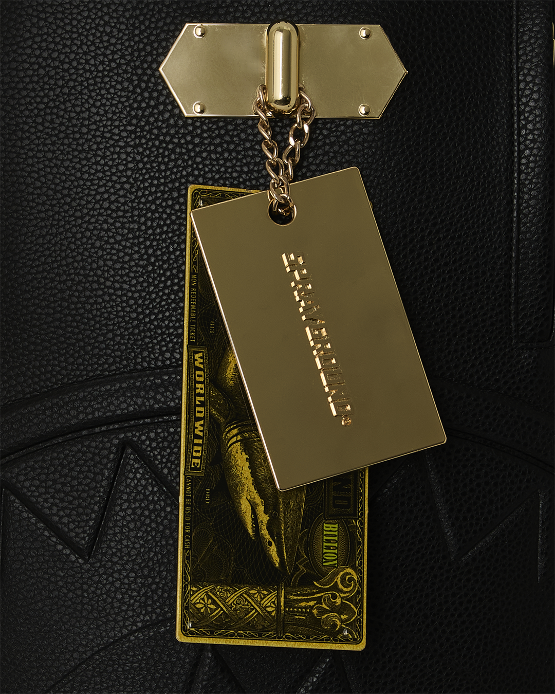 GOLDEN RESERVE METAL MONEY LOCKED HANDTAG BACKPACK