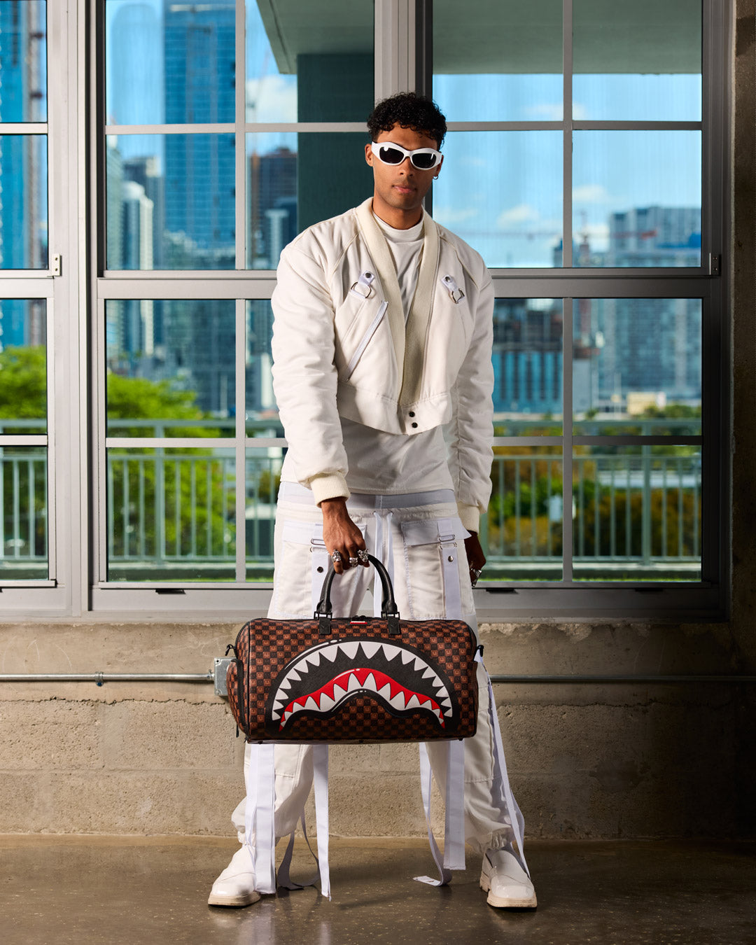 SHARKS IN PARIS GRIN & GRIND DUFFLE